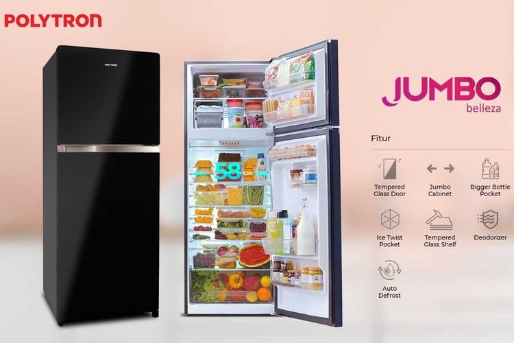 Kulkas 2 Pintu Polytron Hemat Dilengkapi Segudang Fitur Canggih