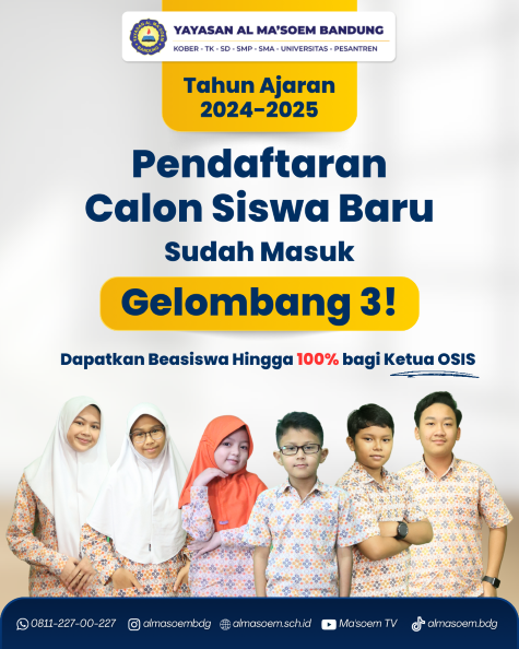 Gratis Melanjutkan ke SMA Al Maâ€™soem, Bagi Mantan Ketua OSIS